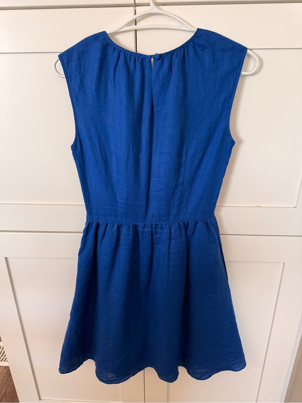 Blue Sleeveless Scoop Neck Dress - Picture 4 of 6